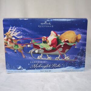 Hallmark Keepsake Santas Midnight Ride Dash Away Sleigh Table Decor New Open Box